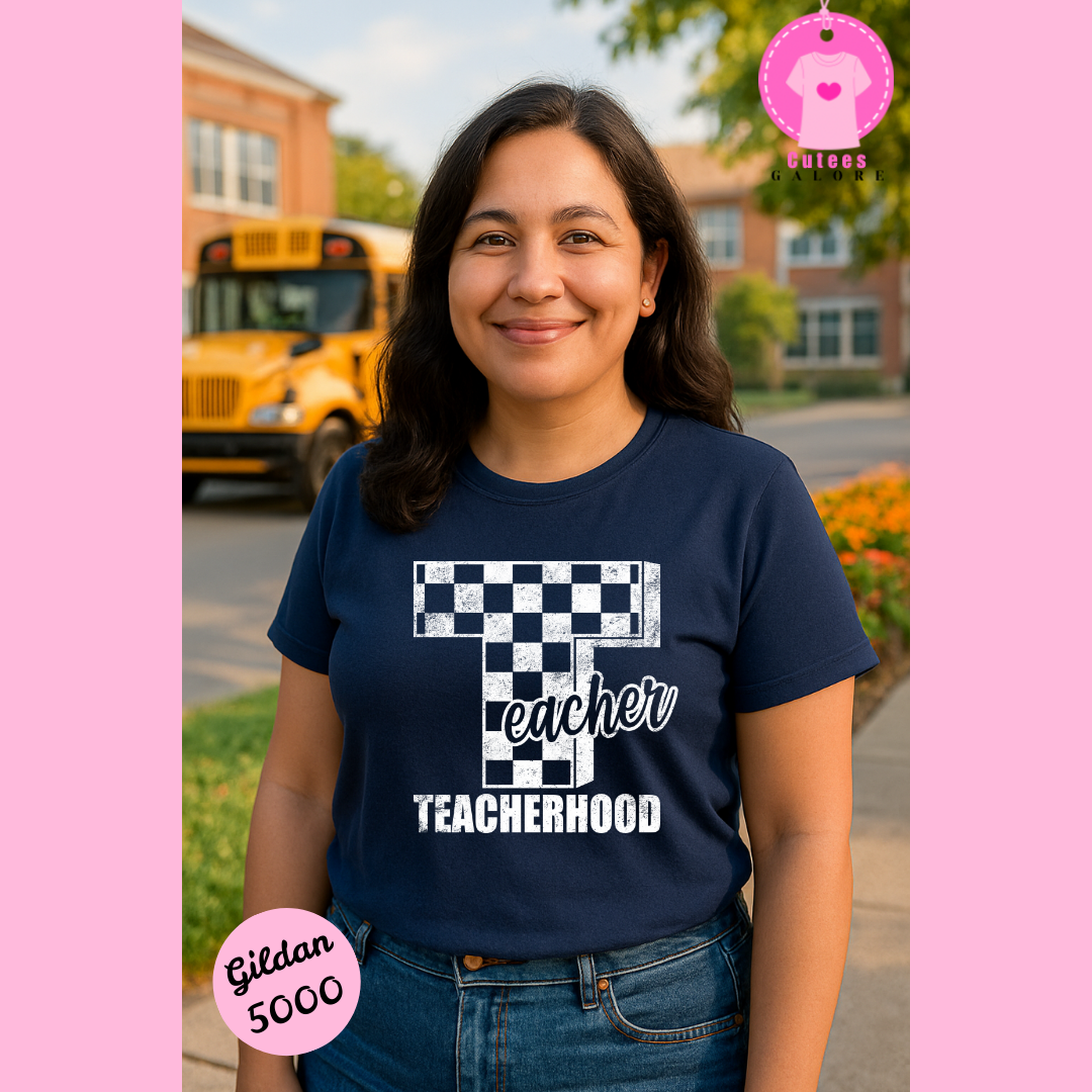 Teacher Hood T Shirt (White Font)