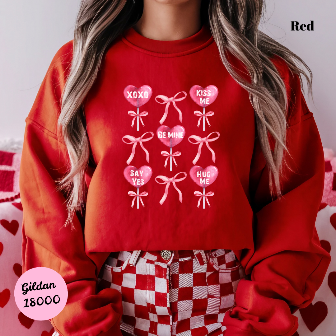 Heart Lollipops & Bows Sweatshirt