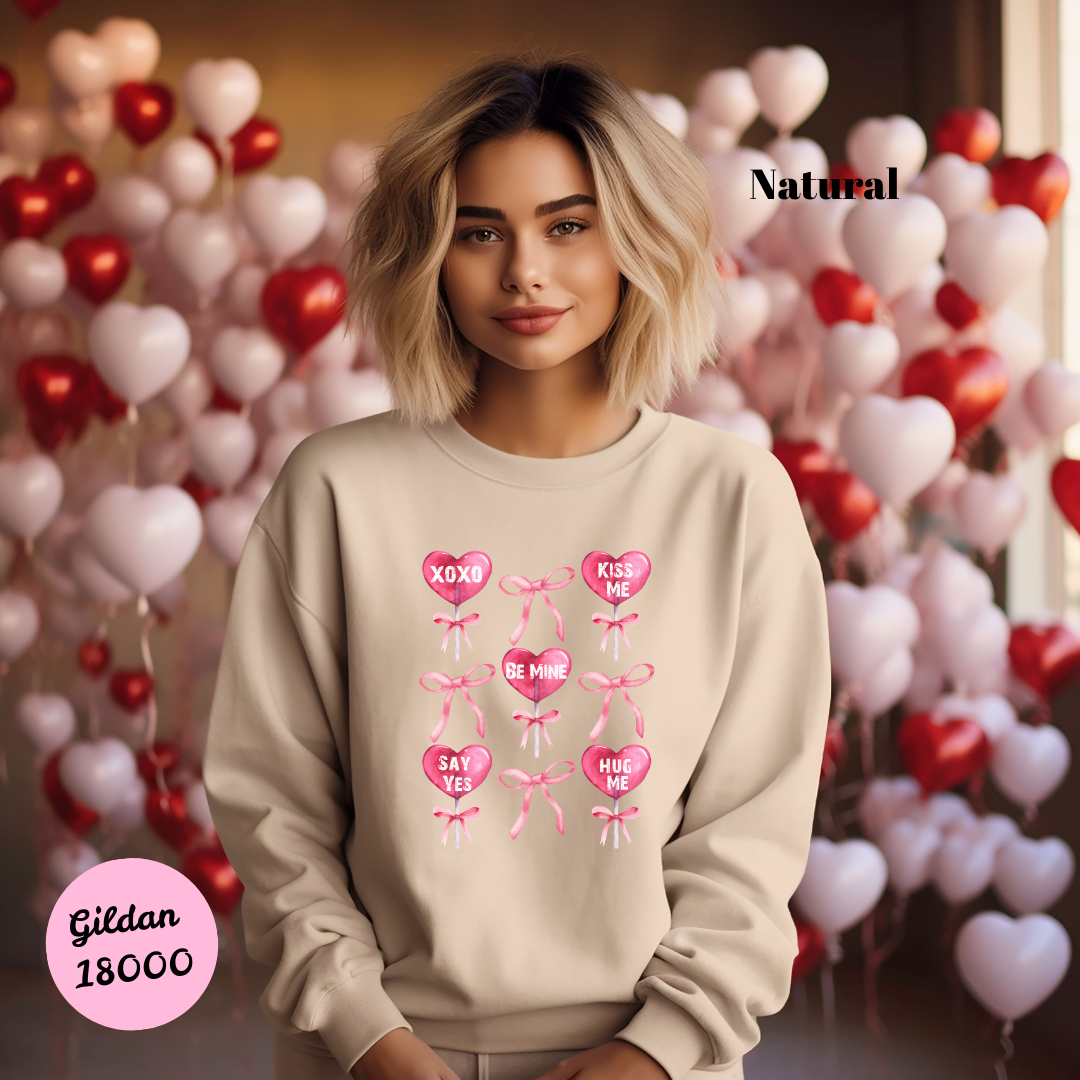 Heart Lollipops & Bows Sweatshirt