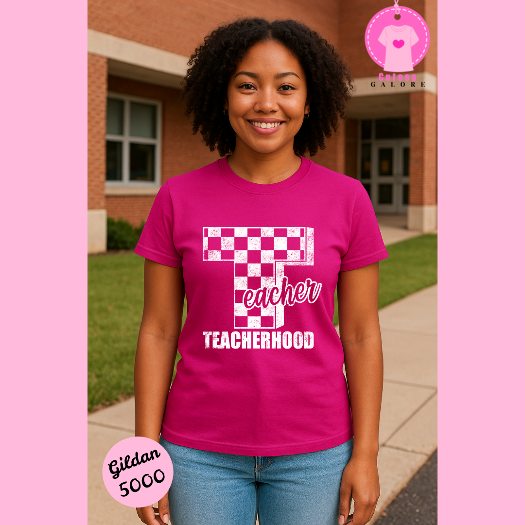 Teacher Hood T Shirt (White Font)