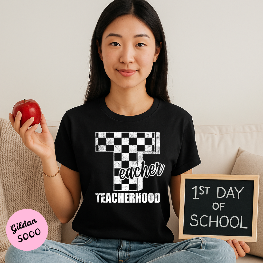 Teacher Hood T Shirt (White Font)