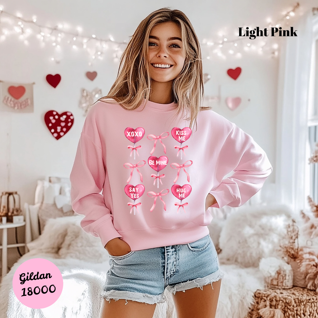 Heart Lollipops & Bows Sweatshirt