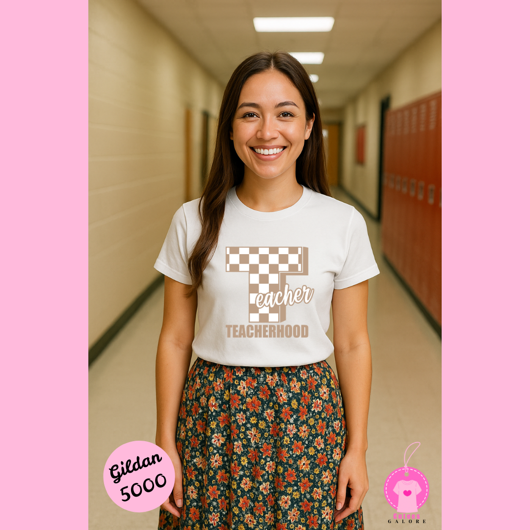 Teacher Hood T Shirt (Tan Font)