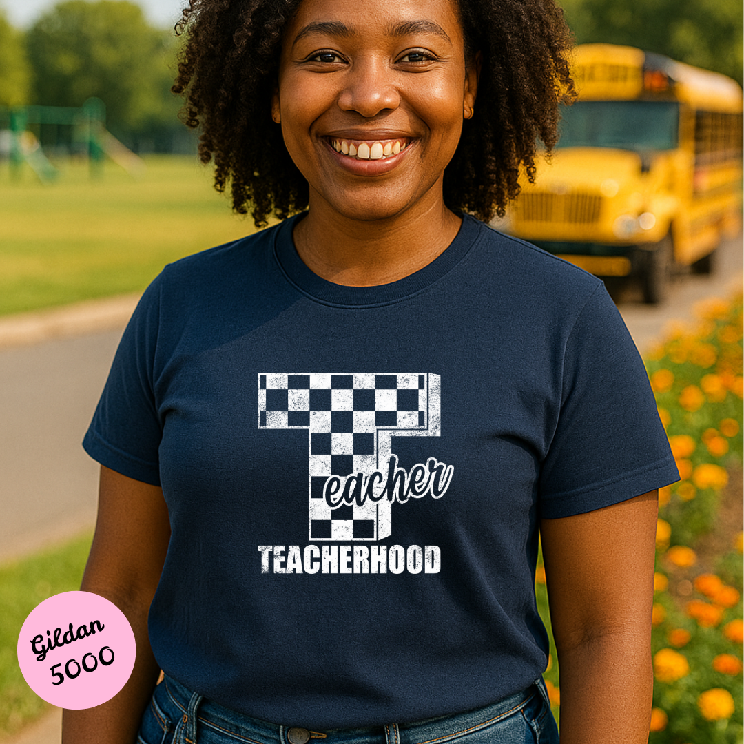 Teacher Hood T Shirt (White Font)