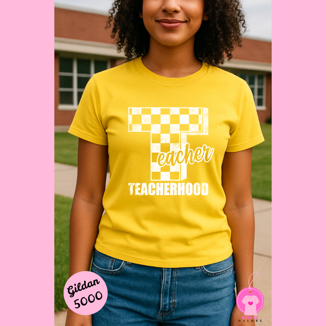 Teacher Hood T Shirt (White Font)