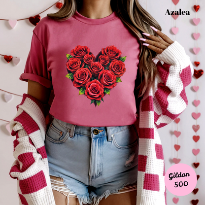 Red Rose Heart T-Shirt