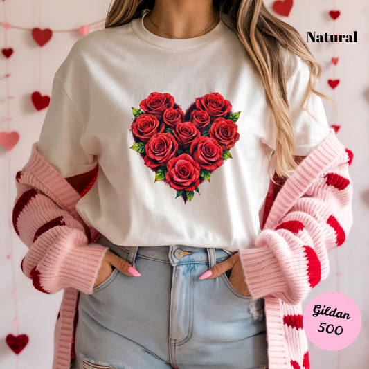 Red Rose Heart T-Shirt