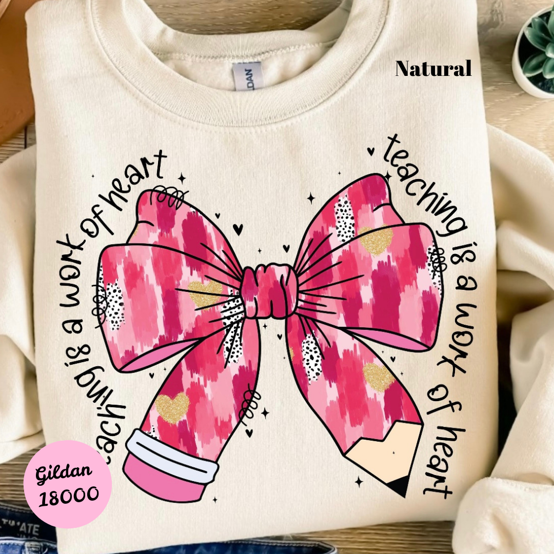 Teacher Bow Sweatshirt