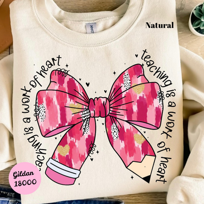 Teacher Bow Sweatshirt