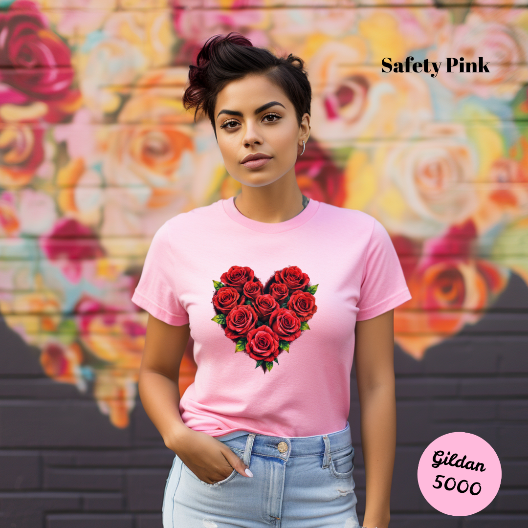 Red Rose Heart T-Shirt