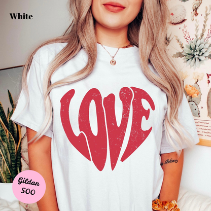 Retro Love Heart T-Shirt