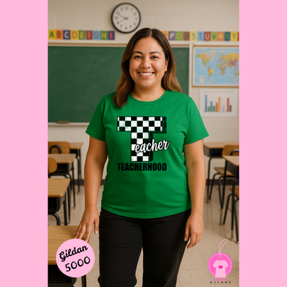 Teacher Hood T Shirt (Black Font)