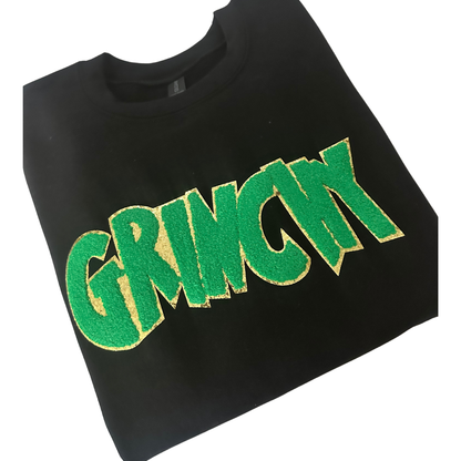 GRINCHY Glitter Sweatshirt – Holiday Edition (GREEN)