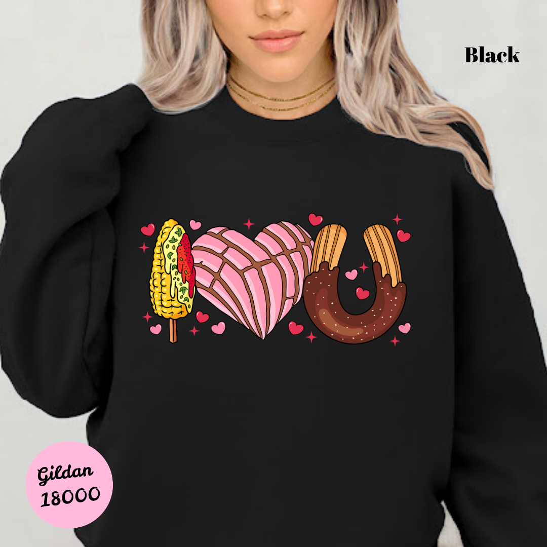 I Love You: Elote, Concha, & Churro Sweatshirt