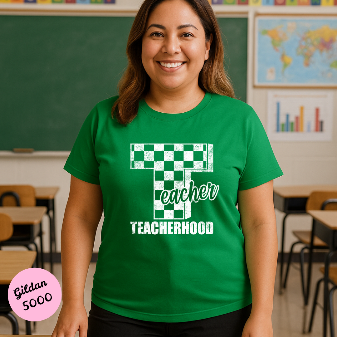 Teacher Hood T Shirt (White Font)
