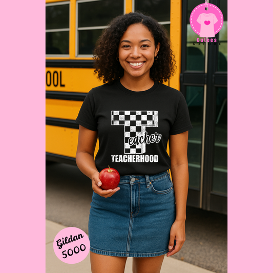 Teacher Hood T Shirt (White Font)